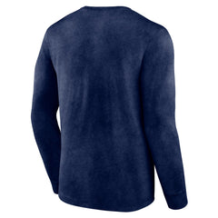 Fanatics Washington Wizards Front Court Press Snow Wash Long Sleeve T-Shirt Heather Navy