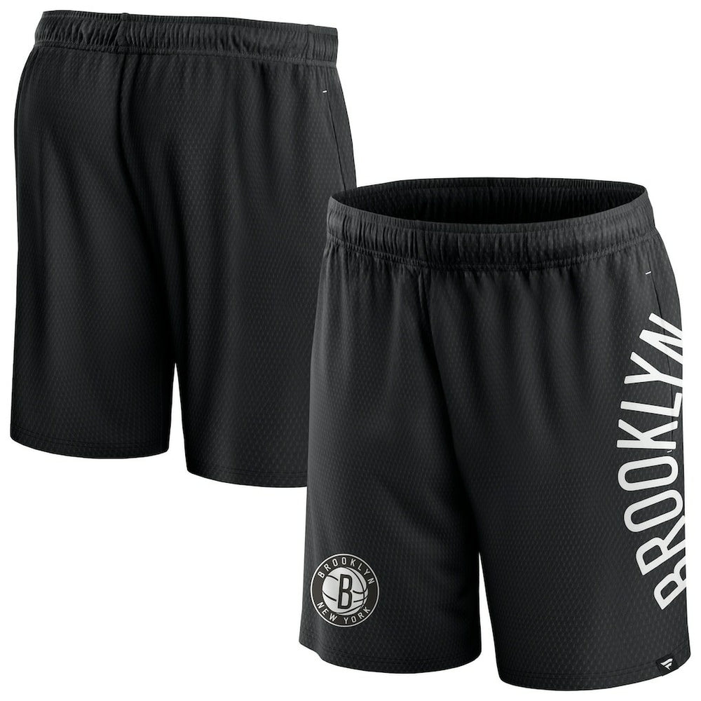 Fanatics Brooklyn Nets Post Up Mesh Shorts Black