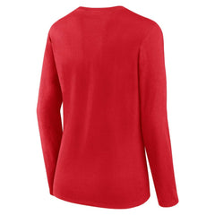 Washington Nationals Fanatics Women's Run The Bases Long Sleeve T-Shirt & Cuffed Knit Hat with Pom Combo Set Discount