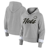 Fanatics Brooklyn Nets Women's Halftime Pullover Hoodie Heather Gray