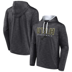 Fanatics Utah Jazz Fast Break Pullover Hoodie Heather Charcoal