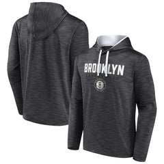 Fanatics Brooklyn Nets Fast Break Pullover Hoodie Heather Charcoal
