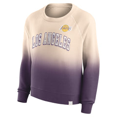 Fanatics Los Angeles Lakers Women's Lounge Arch Raglan Pullover Sweatshirt Tan/Purple