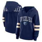Fanatics Memphis Grizzlies Women's Bold Move Dolman V-Neck High Hip Hoodie Navy