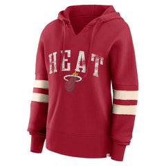 Fanatics Miami Heat Women's Bold Move Dolman V-Neck High Hip Hoodie Red