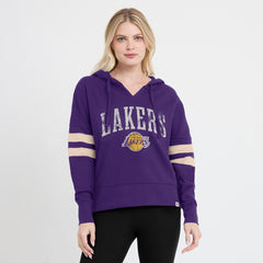 Fanatics Los Angeles Lakers Women's Bold Move Dolman V-Neck High Hip Hoodie Purple