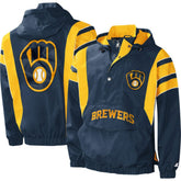 Milwaukee Brewers Starter Impact Hoodie Half-Zip Jacket Sale