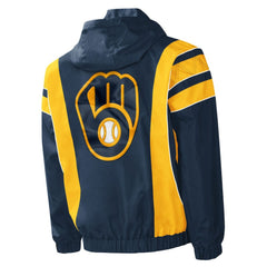 Milwaukee Brewers Starter Impact Hoodie Half-Zip Jacket Sale