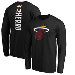 Tyler Herro Miami Heat Playmaker Team Name & Number Long Sleeve T-Shirt Black