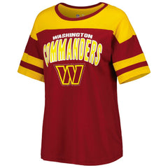 Washington Commanders G-III 4Her by Carl Banks Women's Play the Ball T-Shirt - Burgundy/Gold - NFL