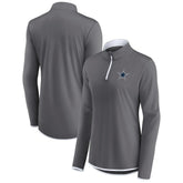 Dallas Cowboys Women's Corner Long Sleeve 1/4 Zip Top - Gray - Fanatics