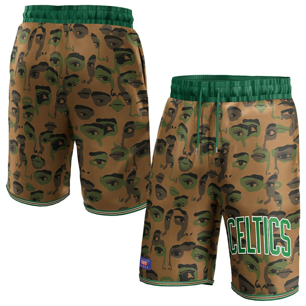 Fanatics Boston Celtics NBA & KidSuper Studios Unisex Hometown Shorts Brown