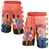 Fanatics Brooklyn Nets NBA & KidSuper Studios Unisex Hometown Shorts Black