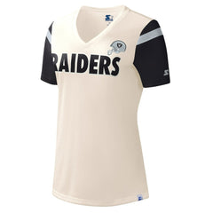 Las Vegas Raiders Starter Women's Kick Start V-Neck T-Shirt - White - NFL