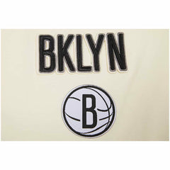 Brooklyn Nets Pro Standard Women's Retro Classic Cropped Boxy T-Shirt Cream