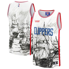 Fanatics LA Clippers NBA & KidSuper Studios Unisex Hometown Jersey Gray