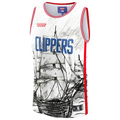 Fanatics LA Clippers NBA & KidSuper Studios Unisex Hometown Jersey Gray
