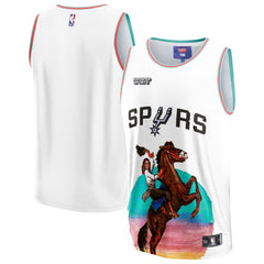 Fanatics San Antonio Spurs NBA & KidSuper Studios Unisex Hometown Jersey White