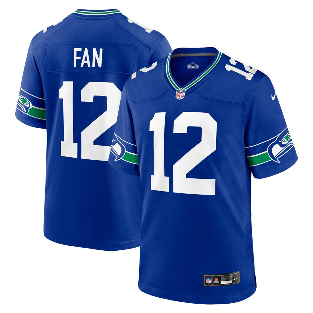 12s Seattle Seahawks Throwback Player Game Jersey - Royal - Nike