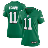 A.J. Brown Philadelphia Eagles Women's Player Jersey - Kelly Green - Nike
