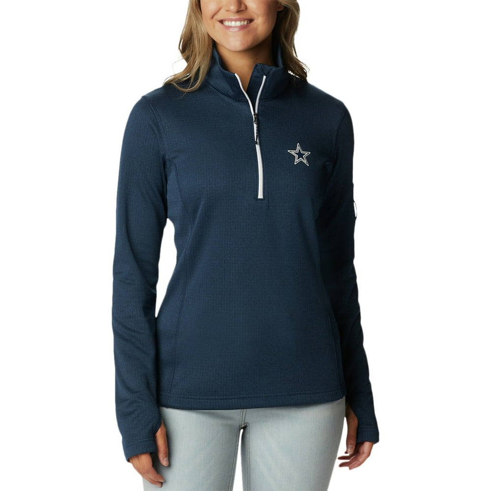 Dallas Cowboys Women's Park View Omni-Wick Half-Zip Top - Navy - Columbia