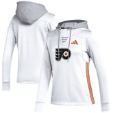 Philadelphia Flyers adidas Women's Refresh Skate Lace AEROREADY Pullover Hoodie - White | Adidas Clearance