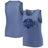 Atlanta Braves Soft as a Grape Women's Plus Size High Neck Tri-Blend Tank Top for sale