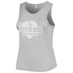 Chicago White Sox Soft as a Grape Women's Plus Size High Neck Tri-Blend Tank Top for sale