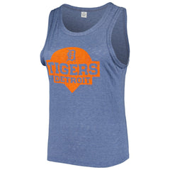 Detroit Tigers Soft as a Grape Women's Plus Size High Neck Tri-Blend Tank Top Sale