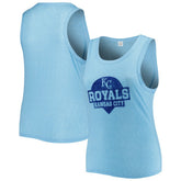 Kansas City Royals Soft as a Grape Women's Plus Size High Neck Tri-Blend Tank Top Online