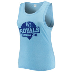 Kansas City Royals Soft as a Grape Women's Plus Size High Neck Tri-Blend Tank Top Online