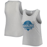 Miami Marlins Soft as a Grape Women's Plus Size High Neck Tri-Blend Tank Top Online