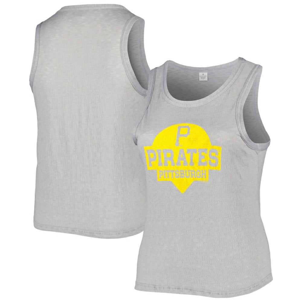 Pittsburgh Pirates Soft as a Grape Women's Plus Size High Neck Tri-Blend Tank Top Online