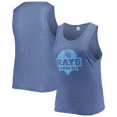 Tampa Bay Rays Soft as a Grape Women's Plus Size High Neck Tri-Blend Tank Top Near Me