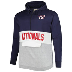Washington Nationals Big & Tall Fleece Half-Zip Hoodie Outlet