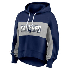 New York Yankees Fanatics Women's Filled Stat Sheet Pullover Hoodie Outlet