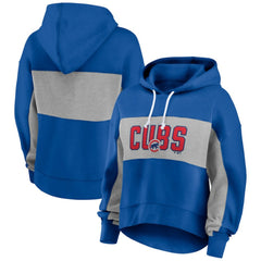 Chicago Cubs Fanatics Women's Filled Stat Sheet Pullover Hoodie Outlet