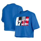 New Era Philadelphia 76ers Women's Cropped T-Shirt Royal
