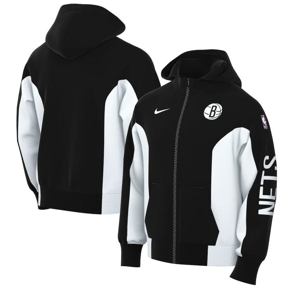 Nike Brooklyn Nets 2023/24 Authentic Showtime Full-Zip Hoodie Black