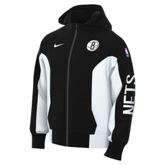 Nike Brooklyn Nets 2023/24 Authentic Showtime Full-Zip Hoodie Black
