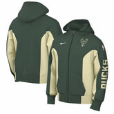 Nike Milwaukee Bucks 2023/24 Authentic Showtime Full-Zip Hoodie Hunter Green
