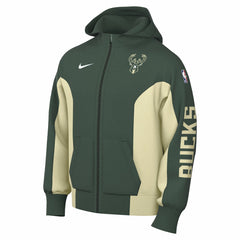 Nike Milwaukee Bucks 2023/24 Authentic Showtime Full-Zip Hoodie Hunter Green