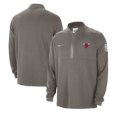 Nike Chicago Bulls Authentic Performance Half-Zip Jacket Olive