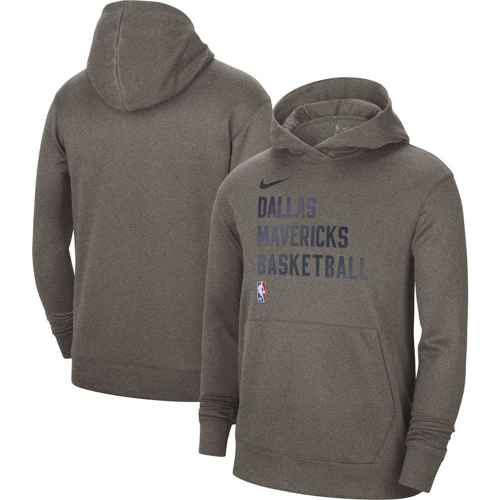 Nike Dallas Mavericks Unisex 2023/24 Performance Spotlight On-Court Practice Pullover Hoodie Gray