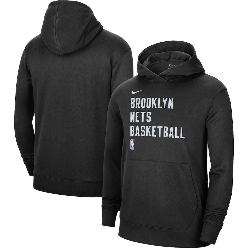 Nike Brooklyn Nets Unisex 2023/24 Performance Spotlight On-Court Practice Pullover Hoodie Black