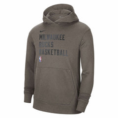 Nike Milwaukee Bucks Unisex 2023/24 Performance Spotlight On-Court Practice Pullover Hoodie Olive