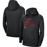 Nike Atlanta Hawks Unisex 2023/24 Performance Spotlight On-Court Practice Pullover Hoodie Black