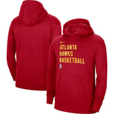 Nike Atlanta Hawks Unisex 2023/24 Performance Spotlight On-Court Practice Pullover Hoodie Red