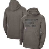 Nike Golden State Warriors Unisex 2023/24 Performance Spotlight On-Court Practice Pullover Hoodie Olive