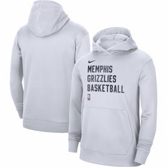 Nike Memphis Grizzlies Unisex 2023/24 Performance Spotlight On-Court Practice Pullover Hoodie White